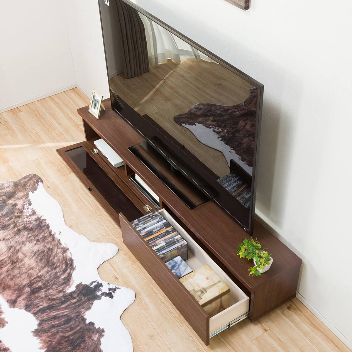 奥行30cmスリムテレビ台 (幅180cm DBR) | ニトリネット【公式】 家具