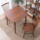 ダイニングテーブル3点セット (DT ATLS 75×75cm WN/DC ATLS WN) 1枚目画像