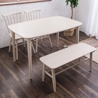 ダイニングテーブル4点セット (DT ATLS 120×75cm WW/DC ATLS WW/BN ATLS WW)