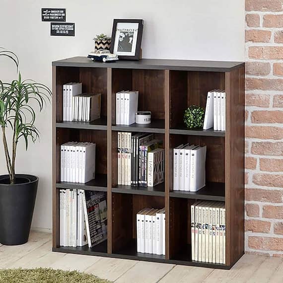 ブルックリンスタイル 積み重ねもできるオープンラック(幅90cm BR) 1枚目画像