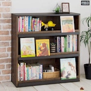 ブルックリンスタイル 積み重ねもできるディスプレイ絵本ラック(BR)