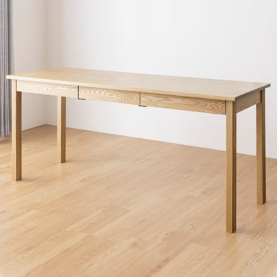 タモ材を使用した丈夫なデスク(幅155cm LB NA) 1枚目画像