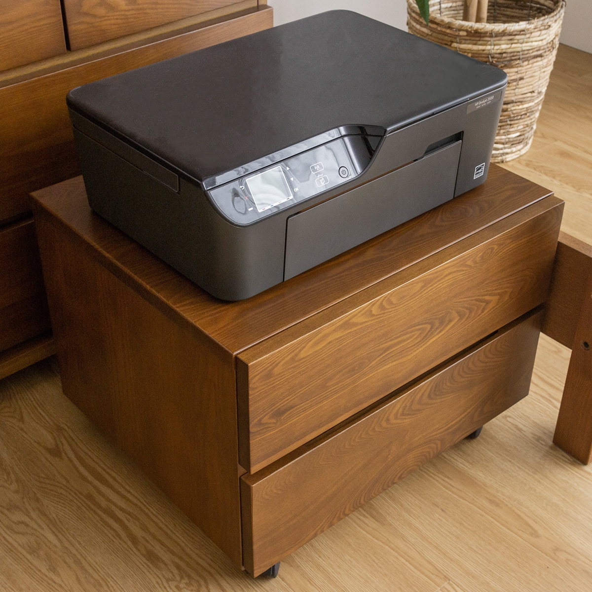 タモ無垢材を贅沢に使用したプリンターワゴン通販 ニトリネット 公式 家具 インテリア通販