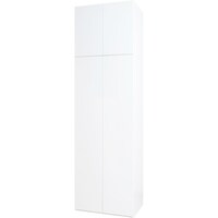 上置き付きオーダーワードローブ 奥行き56.6cm【ハンガータイプ】 (幅56-70cm×高さ180cm+41-60cm)