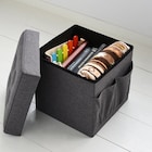 収納もできる折りたたみスツール(幅38cm GY) 1枚目画像