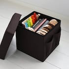 収納もできる折りたたみスツール(幅38cm DBR) 1枚目画像