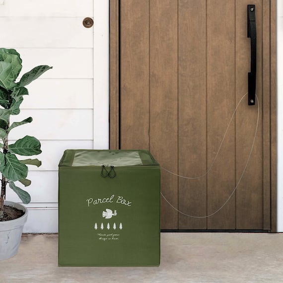 簡単設置でスリムに折りたためる宅配BOX(グリーン) 1枚目画像