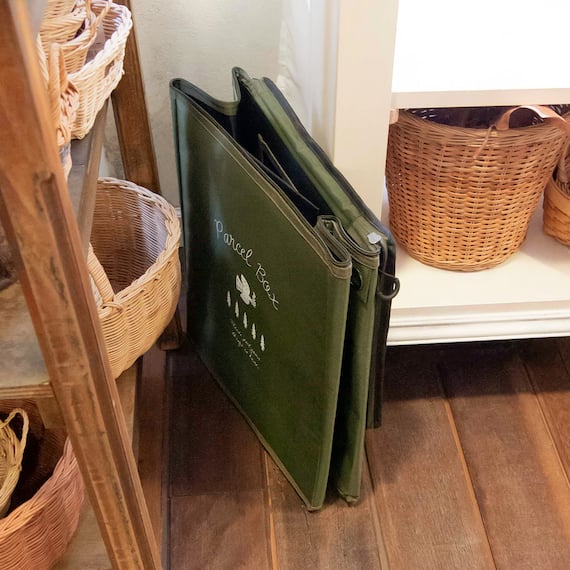簡単設置でスリムに折りたためる宅配BOX(グリーン) 8枚目画像