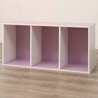 カラーボックスカラボ 3段(パープル×ホワイト) 4枚目画像