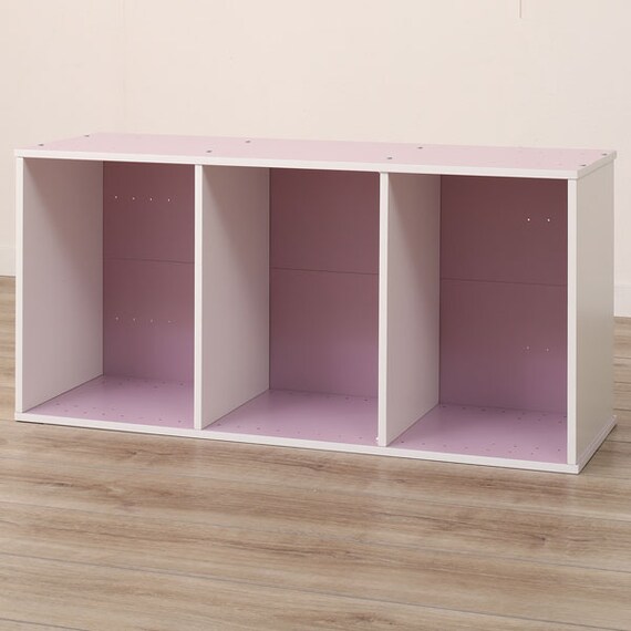 カラーボックスカラボ 3段(パープル×ホワイト) 4枚目画像