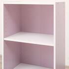 カラーボックスカラボ 3段(パープル×ホワイト) 5枚目画像