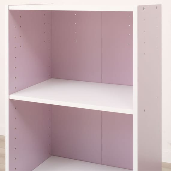 カラーボックスカラボ 3段(パープル×ホワイト) 5枚目画像