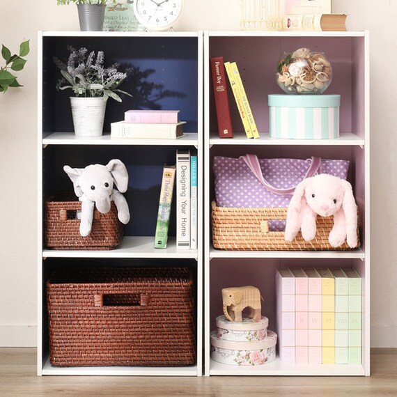 カラーボックスカラボ 3段(パープル×ホワイト) 7枚目画像