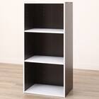 カラーボックスカラボ 3段(ダークブラウン×ホワイト) 2枚目画像