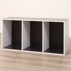 カラーボックスカラボ 3段(ダークブラウン×ホワイト) 4枚目画像