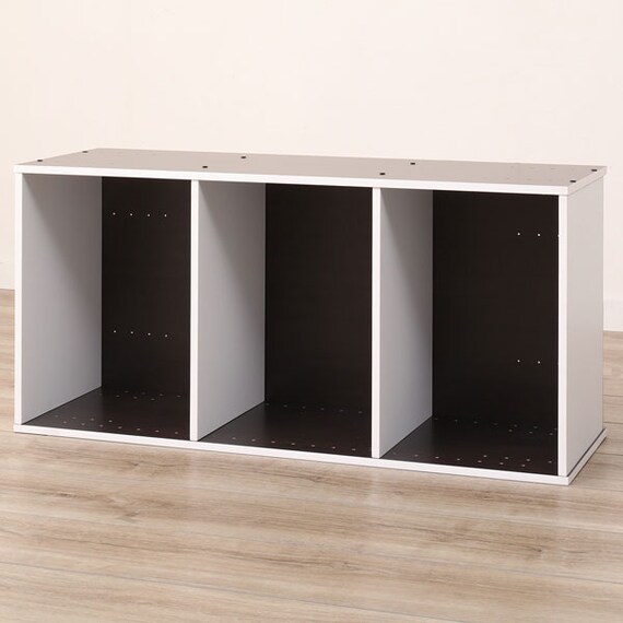 カラーボックスカラボ 3段(ダークブラウン×ホワイト) 4枚目画像