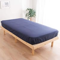 洗えるベッド用品3点セット セミシングル(SSネイビー)