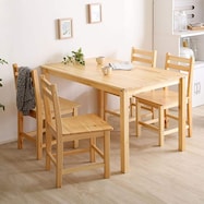 天然木パイン食卓5点セット