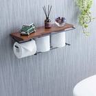 棚付きヴィンテージトイレットペーパーホルダー(ストックタイプ ダークブラウン) 3枚目画像