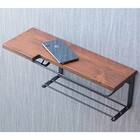 棚付きヴィンテージトイレットペーパーホルダー(ストックタイプ ダークブラウン) 4枚目画像