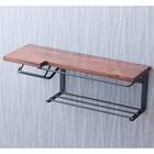 棚付きヴィンテージトイレットペーパーホルダー(ストックタイプ ダークブラウン) 5枚目画像