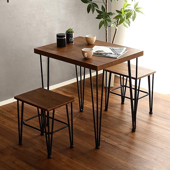 ヴィンテージテイストのコンパクトダイニング3点セット (WAL) 1枚目画像