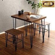 ヴィンテージテイストのコンパクトダイニング3点セット【期間限定価格:11/28~1/5まで】