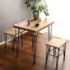 ヴィンテージテイストのコンパクトダイニング3点セット (NA) 1枚目画像