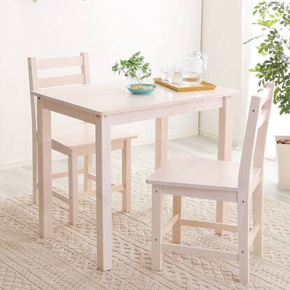 最短翌日出荷】天然木パイン食卓3点セット通販 | ニトリネット【公式  