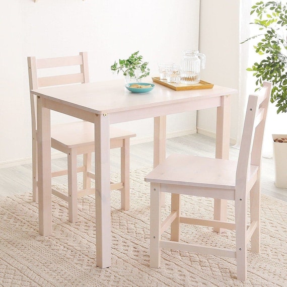 天然木パイン食卓3点セット (WW) 1枚目画像