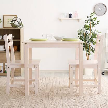 ◇使用1年未満◇NITORI◇食卓3点セット◇天然木パイン 