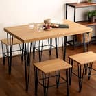 ヴィンテージテイストのコンパクトダイニングテーブル (幅110cm NA) 1枚目画像