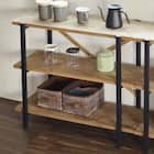 古木風天然木パイン 3段シェルフ(幅90cm) 1枚目画像