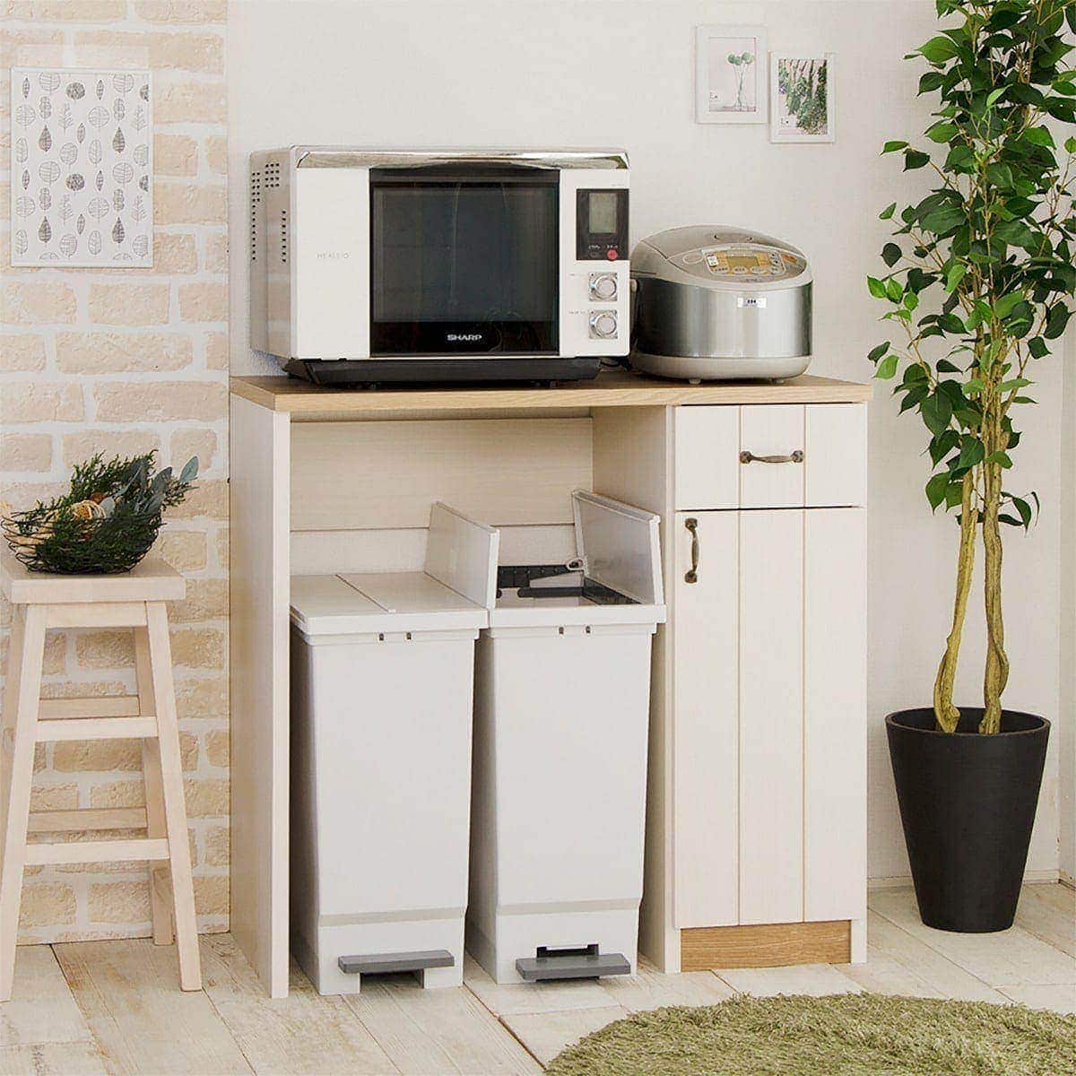 ゴミ箱がすっきり納まるキッチンカウンター Wh 通販 ニトリネット 公式 家具 インテリア通販 ゴミ箱がすっきり納まるキッチンカウンター Wh 通販 ニトリネット 公式 家具 インテリア通販