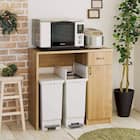 ゴミ箱がすっきり納まるキッチンカウンター(LBR) 1枚目画像