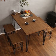 ヴィンテージテイストのコンパクトダイニング5点セット