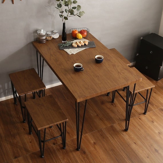 ヴィンテージテイストのコンパクトダイニング5点セット (WAL) 1枚目画像