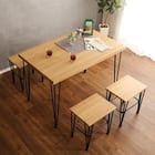 ヴィンテージテイストのコンパクトダイニング5点セット (NA) 1枚目画像