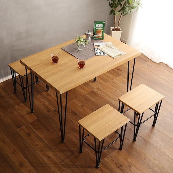 ヴィンテージテイストのコンパクトダイニング5点セット (NA) 1枚目画像