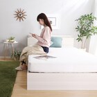 棚・コンセント付きチェストベッドフレーム(S WH) 4枚目画像