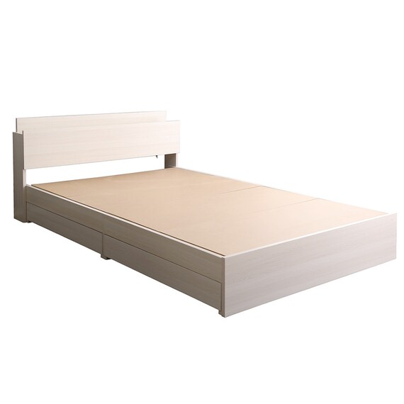 棚・コンセント付きチェストベッドフレーム(SD WH) 18枚目画像