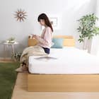 棚・コンセント付きチェストベッドフレーム(SD OAK) 9枚目画像