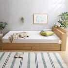 棚・コンセント付きチェストベッドフレーム(SD OAK) 11枚目画像