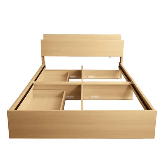 棚・コンセント付きチェストベッドフレーム(SD OAK) 16枚目画像