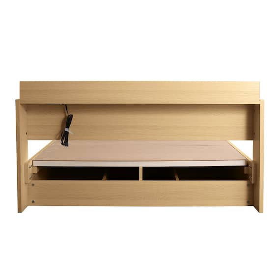 棚・コンセント付きチェストベッドフレーム(SD OAK) 19枚目画像