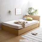 棚・コンセント付きチェストベッドフレーム(D OAK) 6枚目画像