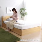 棚・コンセント付きチェストベッドフレーム(D OAK) 8枚目画像