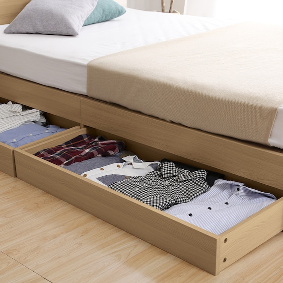 棚・コンセント付きチェストベッドフレーム(D OAK) 12枚目画像