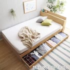 棚・コンセント付きチェストベッドフレーム(D OAK) 13枚目画像