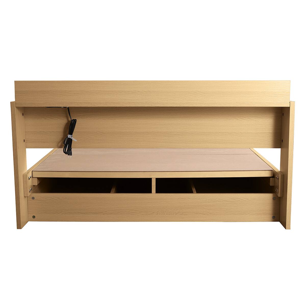 棚・コンセント付きチェストベッドフレーム(D OAK) | ニトリネット